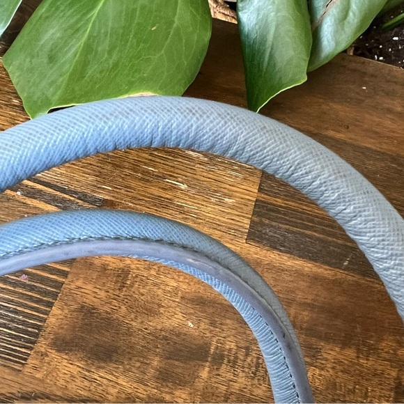 Tory Burch Robinson Double Zip Tote Crossbody Blue Saffiano Leather $495 - Picture 16 of 17